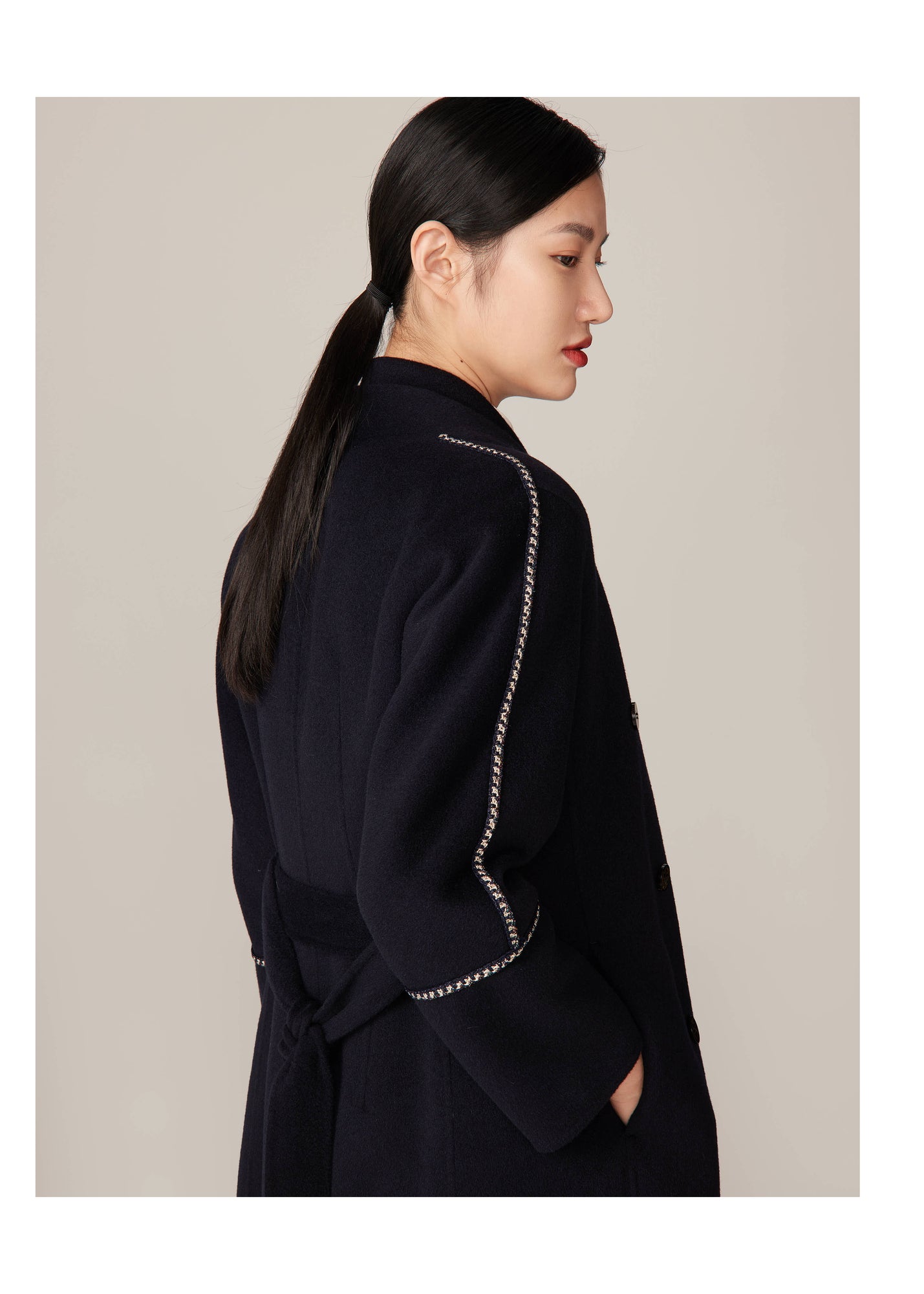 Ngari Cashmere Coat | Navy