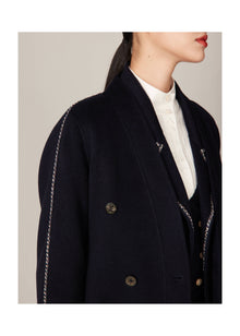 Ngari Cashmere Coat | Navy