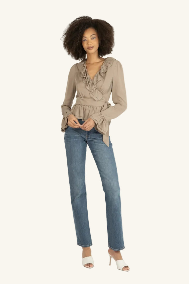 Noelle Blouse | Taupe