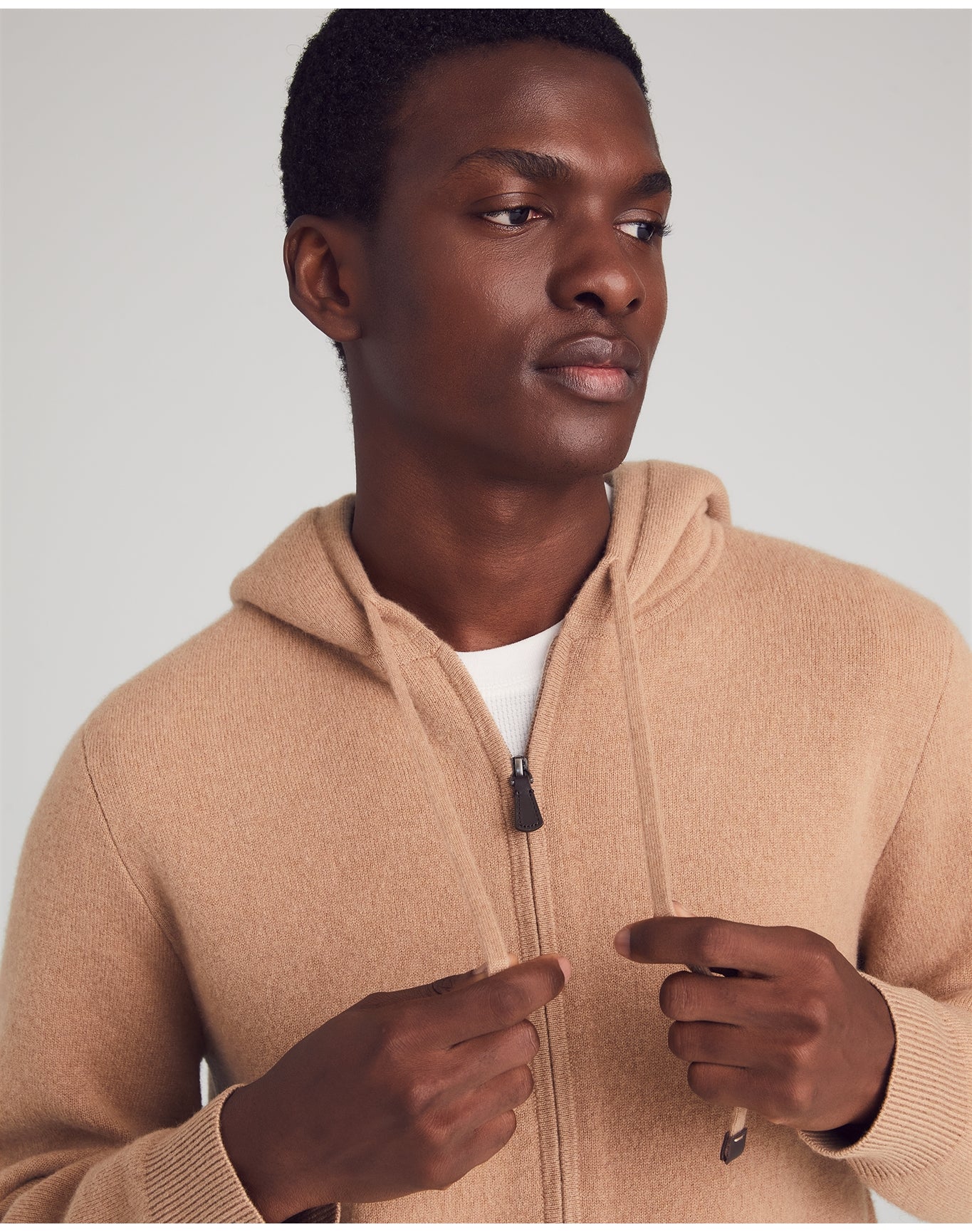Nomad1942 | Men | Columbus Cashmere Hoodie Jacket | Camel
