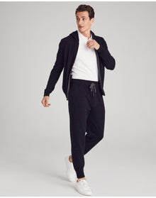 Nomad1942 | Men | Stuyvesant Zip Cashmere Hoodie | Charcoal