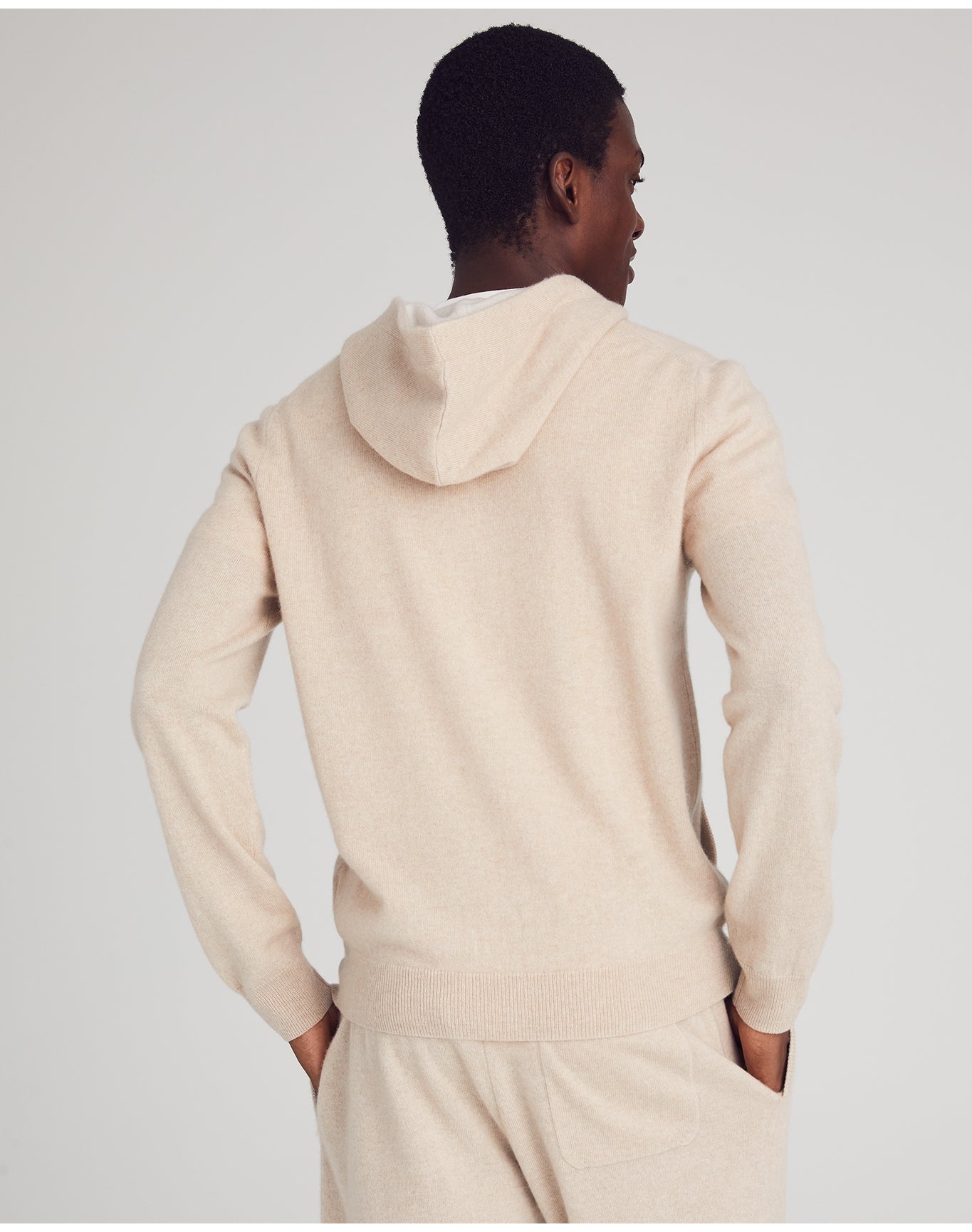 Nomad1942 | Men | Stuyvesant Zip Cashmere Hoodie | Sand
