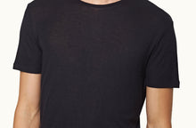 OB-T Cashmere Crew Neck Modal-Cashmere T-Shirt | Night Iris