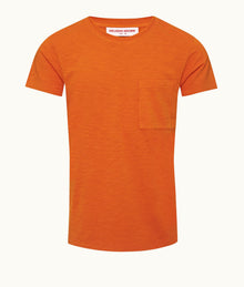 OB Classic Classic Fit Crewneck Garment Dye Cotton T-Shirt | Tiger Lily