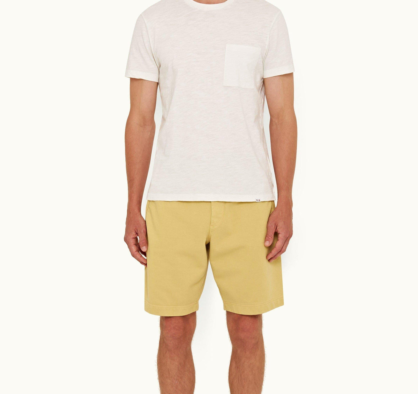 OB Classic Crew Neck Garment Dye Cotton T-Shirt | Cloud