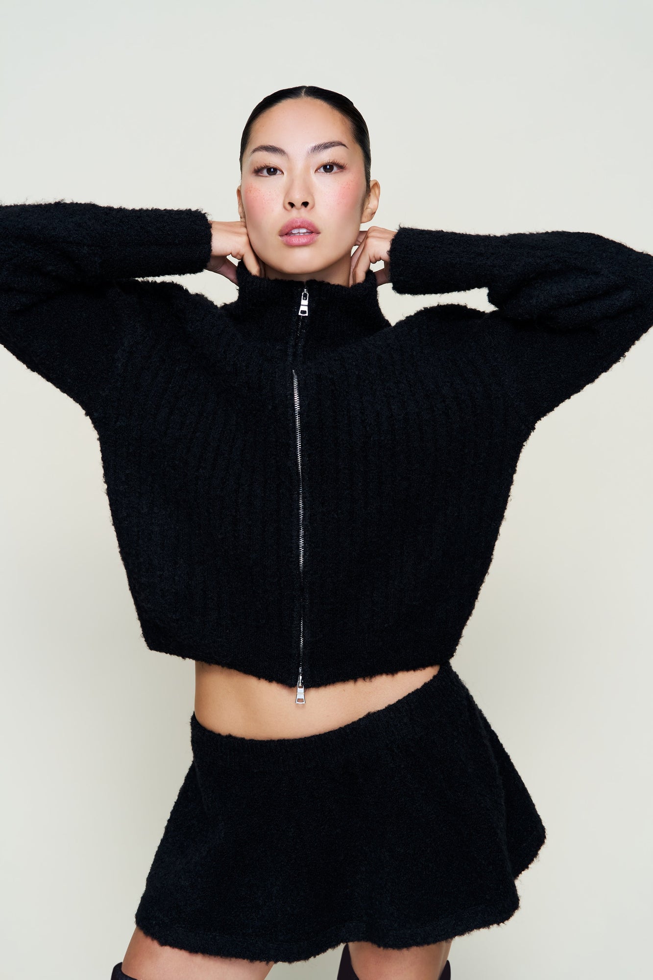 Womens | Mila Zip Up | Black