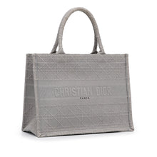 Dior Pre-Owned Medium Cannage Embroidered Book Tote | Women | Gray