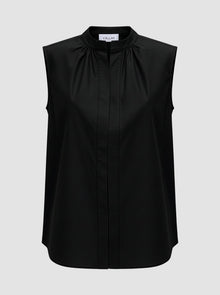 Olympia Sleeveless Shirt | Black