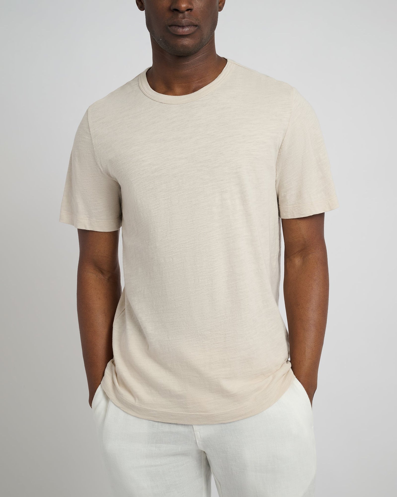 Mens | Slub Tee | Off White/Black