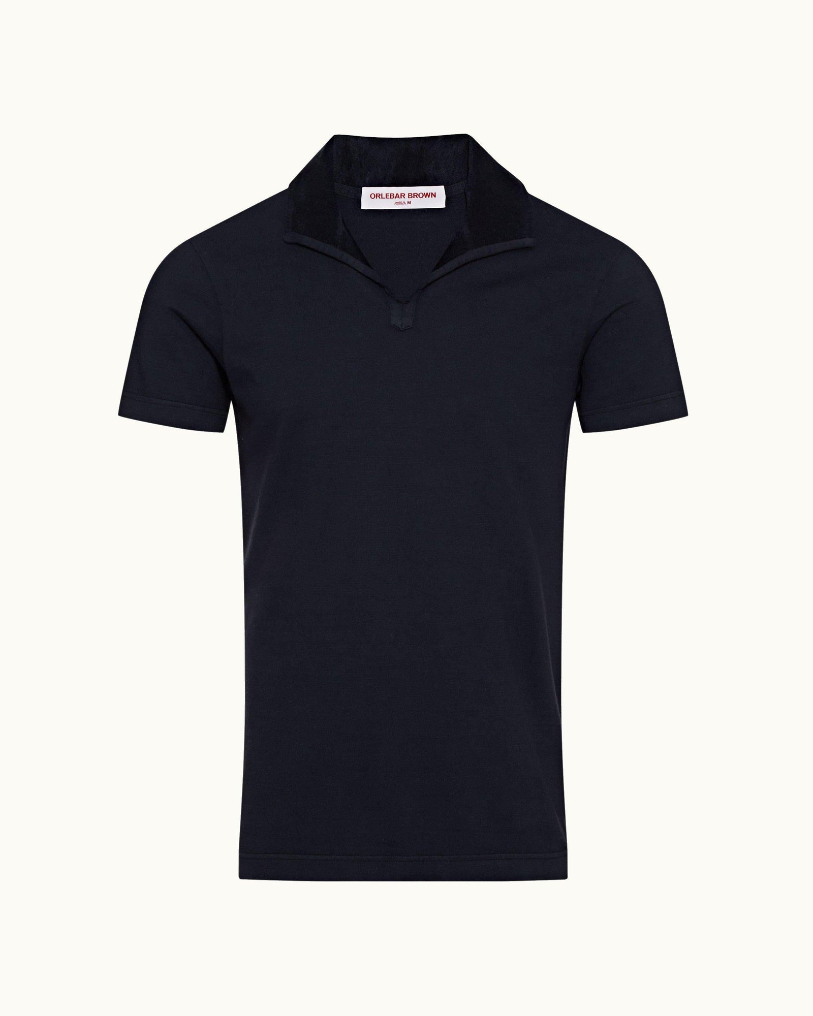 Albert Towelling Night Iris Tailored Fit Towelling Collar Polo Shirt | Night Iris