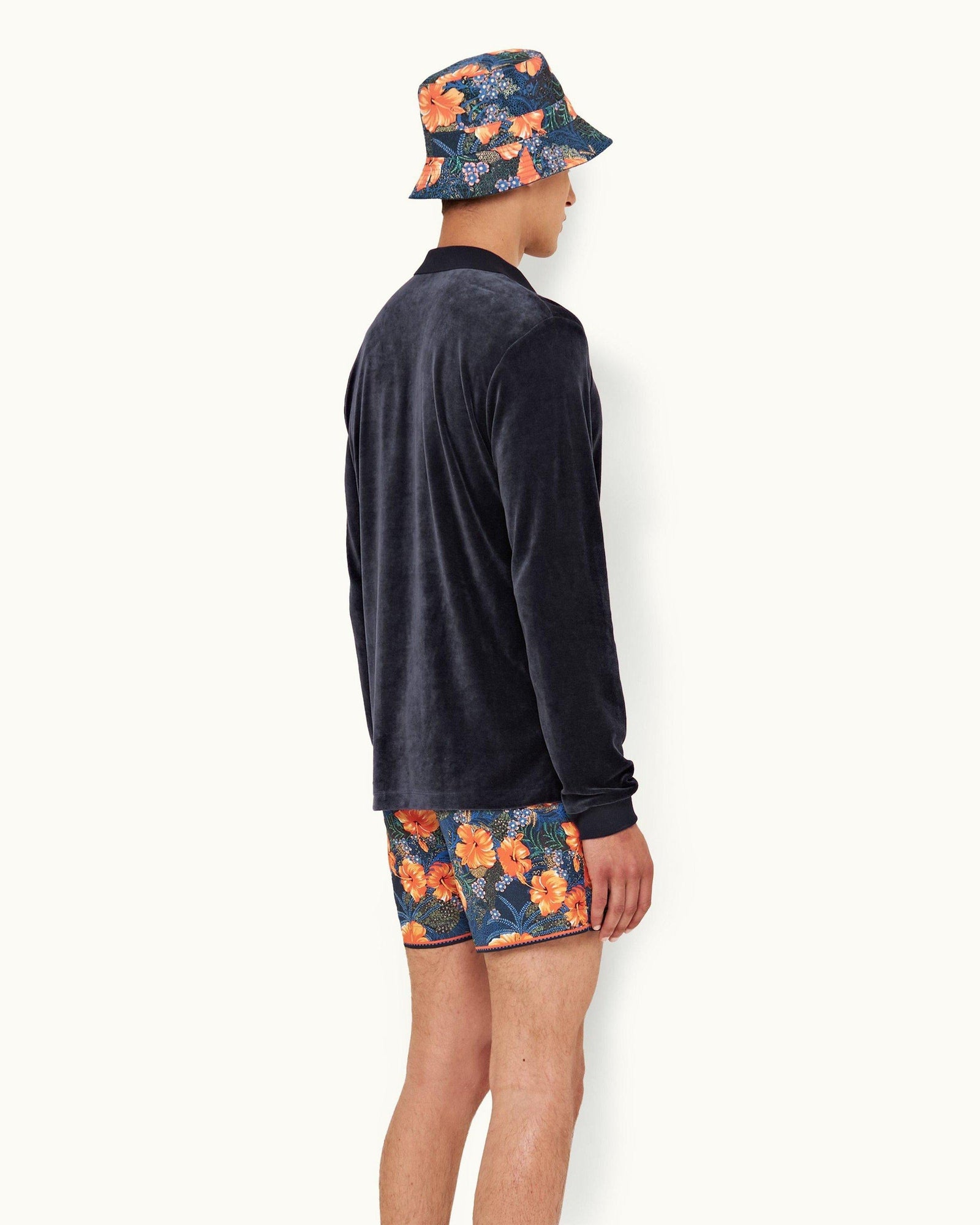 Bouvet Towelling Night Iris Classic Fit Towelling Polo Shirt | Night Iris