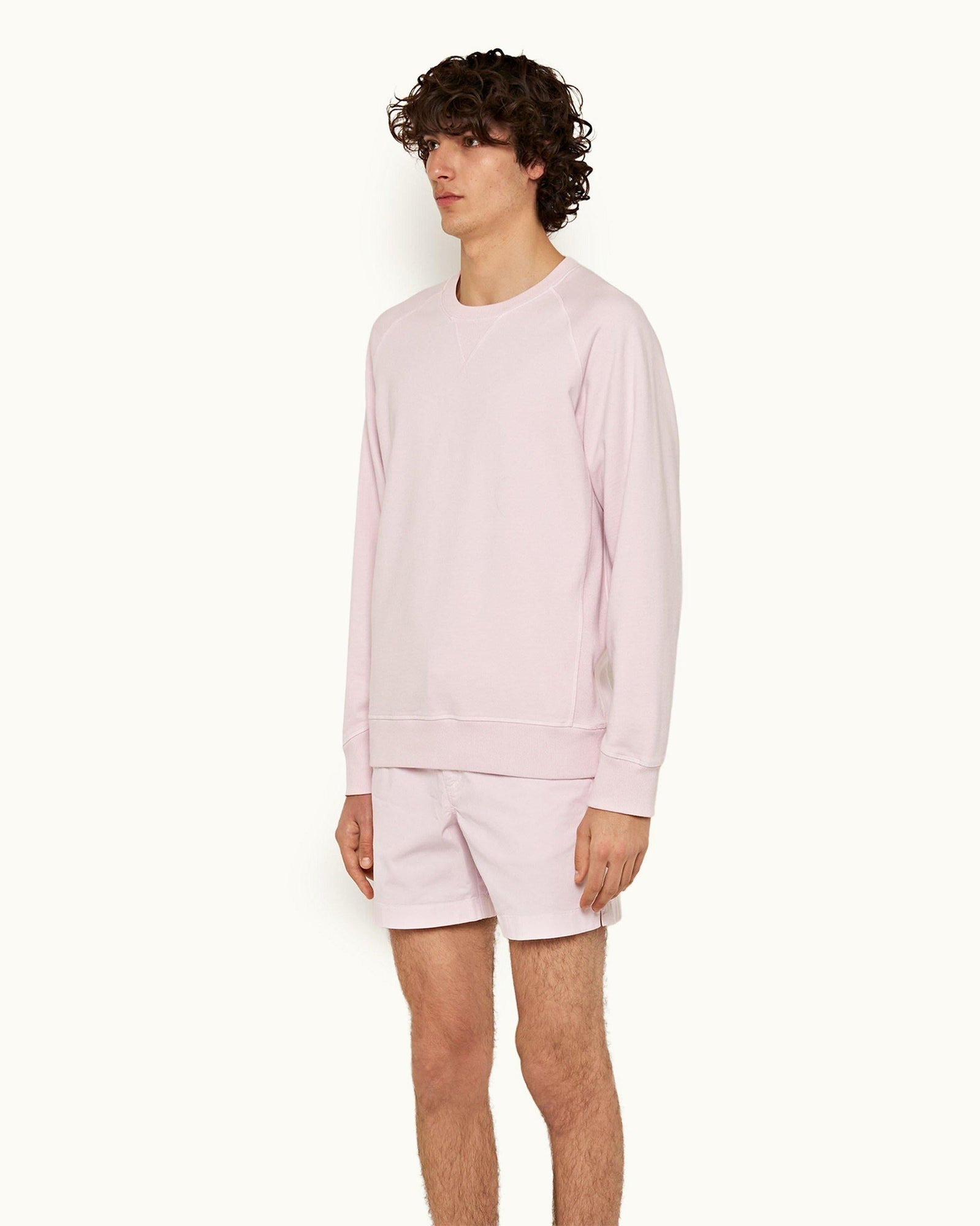 Conch Pink Mid-Length Cotton Twill Shorts | Conch Pink