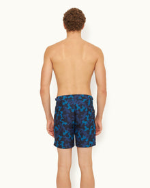Dark Sapphire Jacquard Mid-Length Swim Shorts | Dark Sapphire