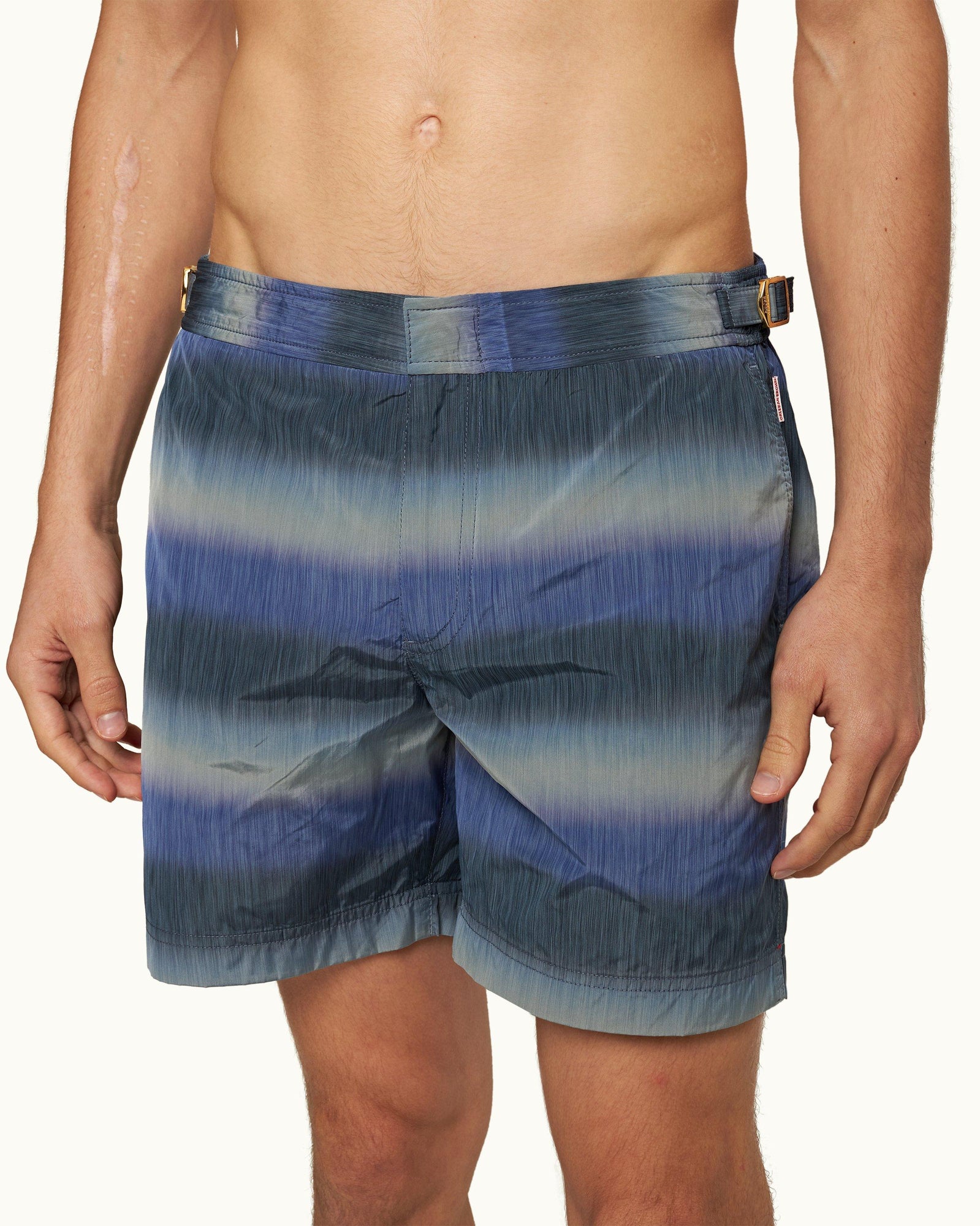 Mid-Length Swim Shorts In Night Iris Blue Fade | Night Iris