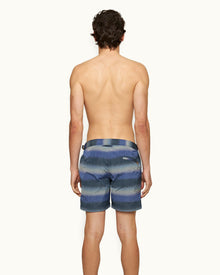 Mid-Length Swim Shorts In Night Iris Blue Fade | Night Iris