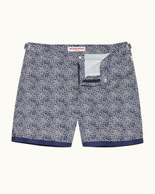 Bulldog Midnight Navy Floral Mid-Length Swim Shorts | Midnight Navy
