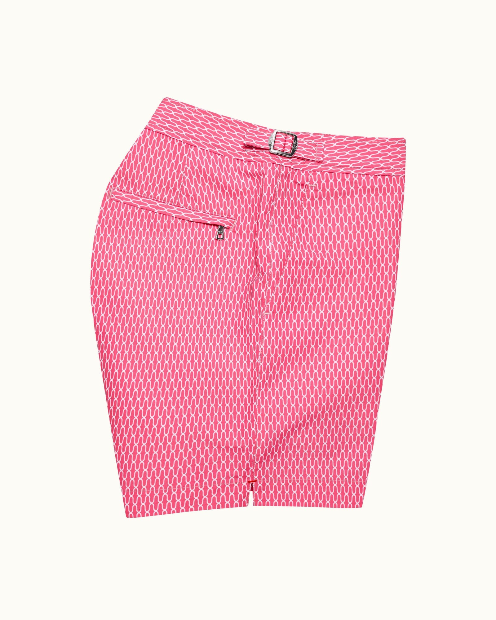 Wham/White Geo Pointpart Mid-Length Swim Shorts | Wham/White