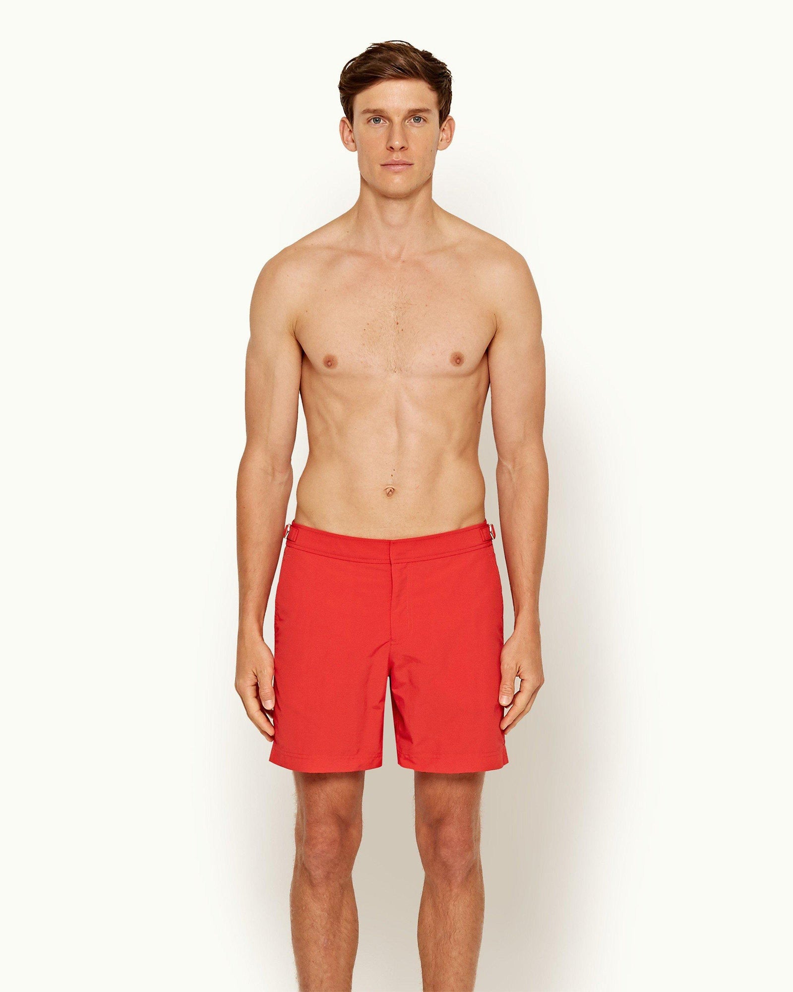 Bulldog Rescue Red Mid-Length Swim Shorts | Rescue Red