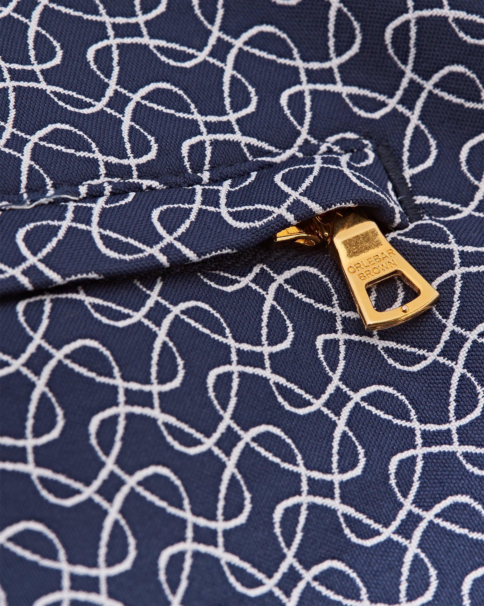 Bulldog Night Iris/White Sand Geometric Orb Jacquard Mid-Length Swim Shorts | Night Iris/White Sand