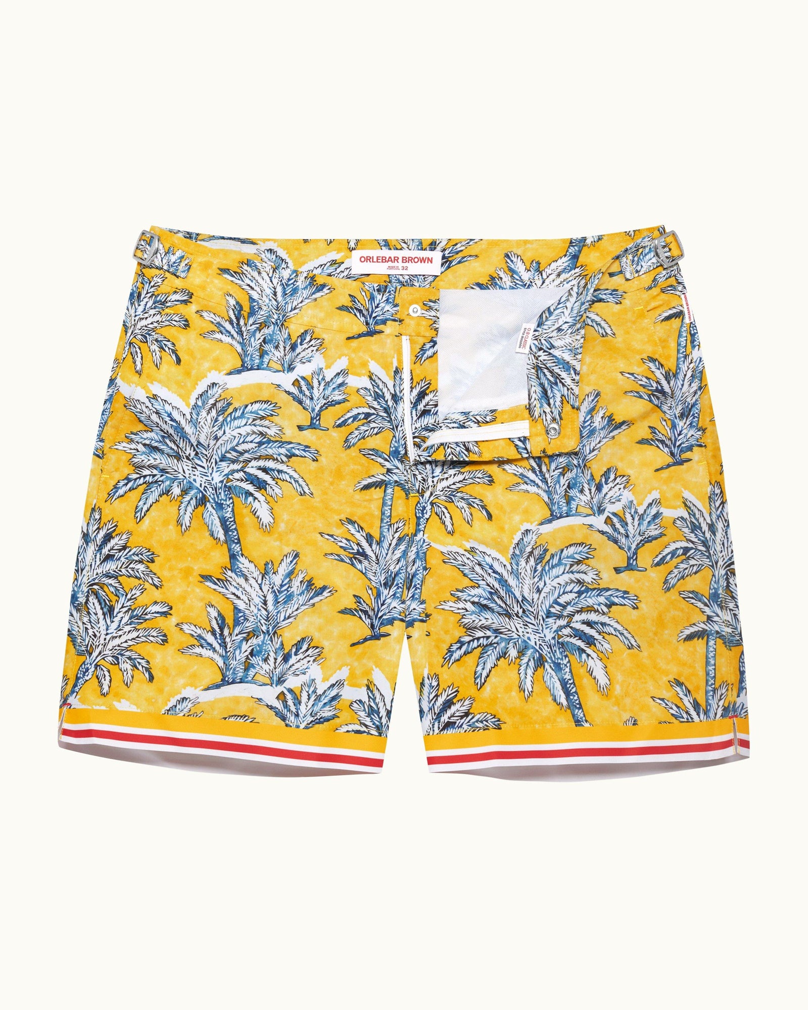 Bulldog Toucan Palm Border Mid-Length Swim Shorts | Toucan