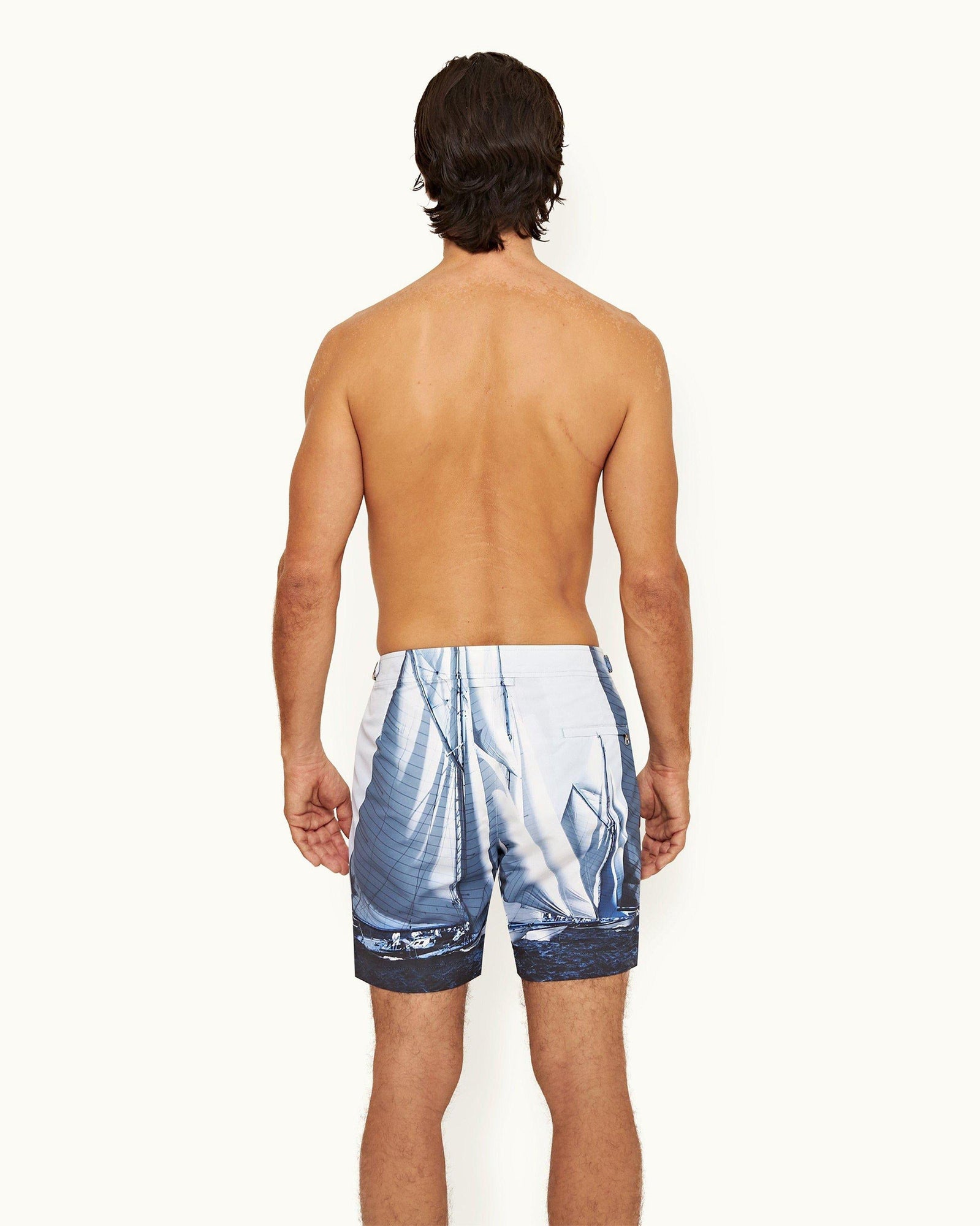 Bulldog Ocean Outlook Dark Sapphire Mid-Length Swim Shorts | Ocean Outlook Dark Sapphire