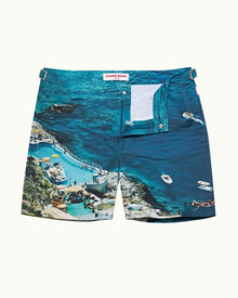 Bulldog Seaside Swimming Photographic Print Mid-Length Swim Shorts | Seaside Swimming