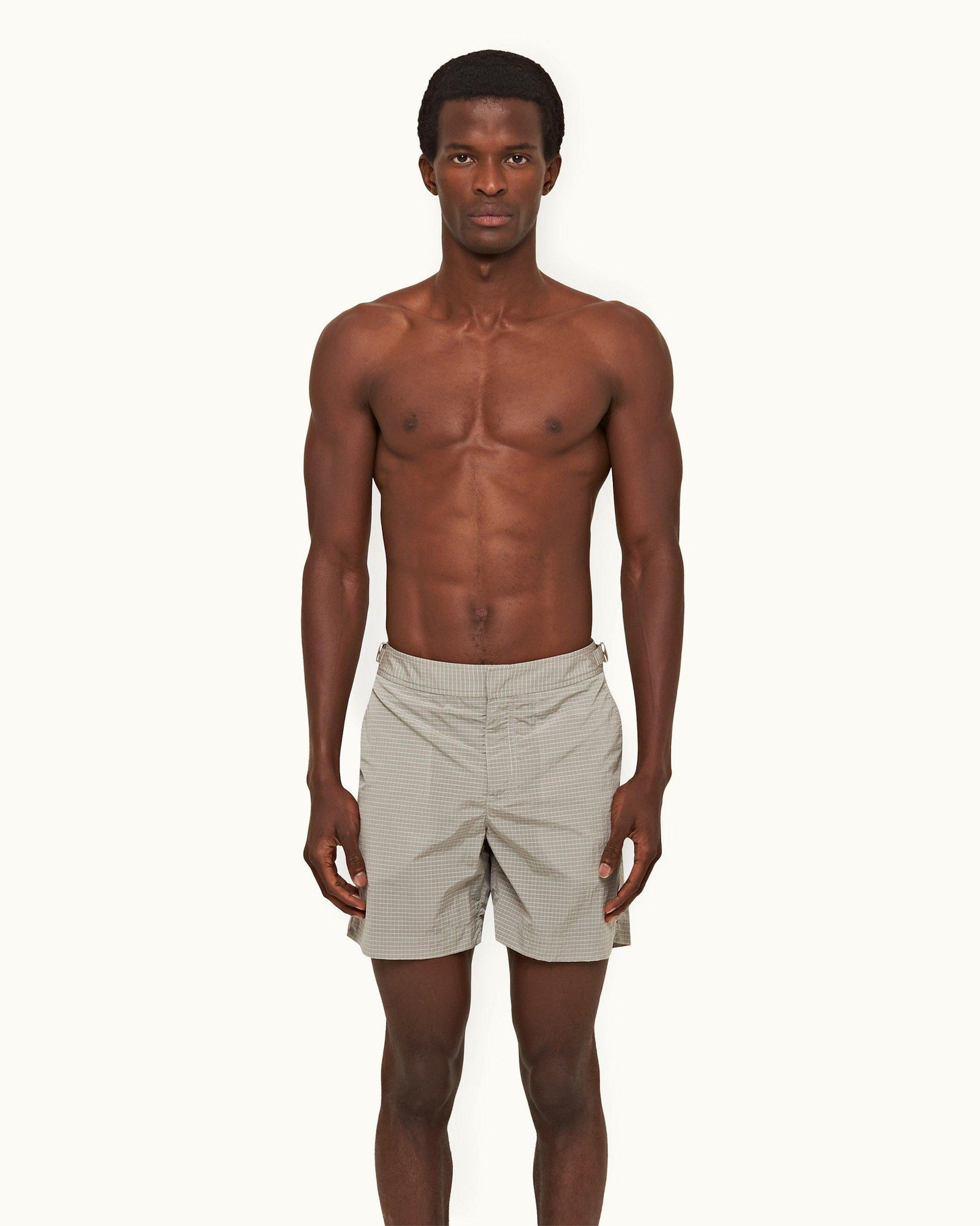 Seal Grey Ripstop Mid-Length Swim Shorts | Seal Grey