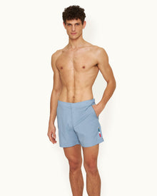 Bulldog Sport Mid-Length Swim Shorts In Blue Ash | Blue Ash