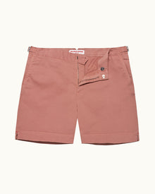 Bulldog Stretch-Cotton 007 Mauve Mid-Length Stretch-Cotton Shorts | Mauve