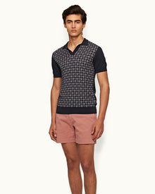 Bulldog Stretch-Cotton 007 Mauve Mid-Length Stretch-Cotton Shorts | Mauve