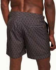 Bulldog Midnight Navy Sunny Deco Mid-Length Swim Shorts | Midnight Navy