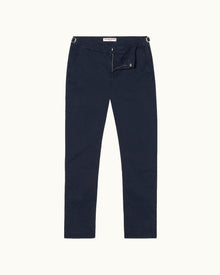 Campbell Navy Slim Fit Stretch Chinos | Navy