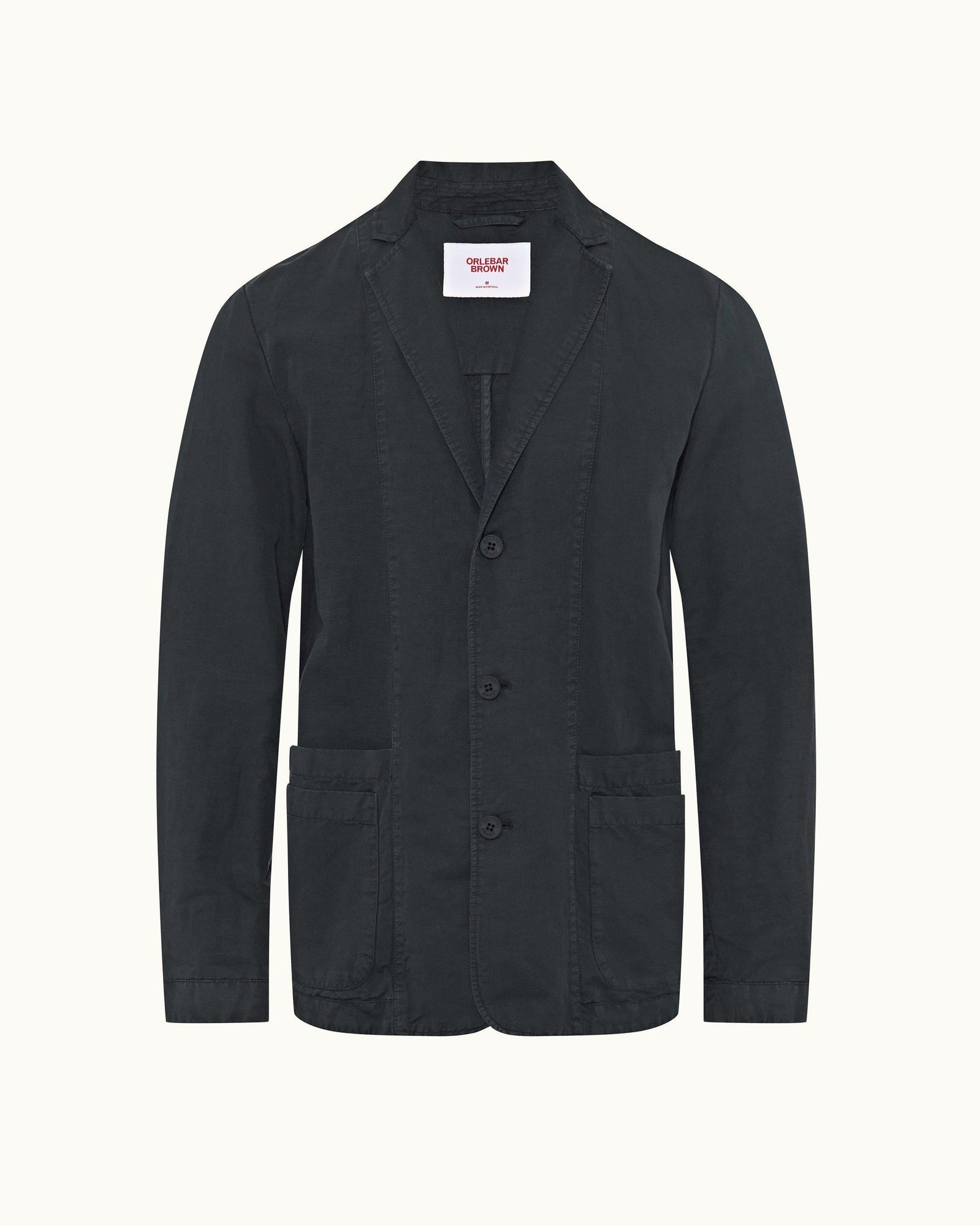 Shadow Relaxed Fit Unstructured Cotton-Linen Blazer | Shadow