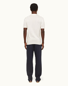 Cornell Linen Night Iris Tapered Leg Washed Linen Trousers | Night Iris
