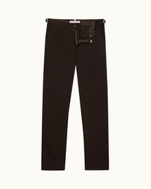 Fallon Stretch-Cotton Truffle Tailored Fit Stretch-Cotton Trousers | Truffle