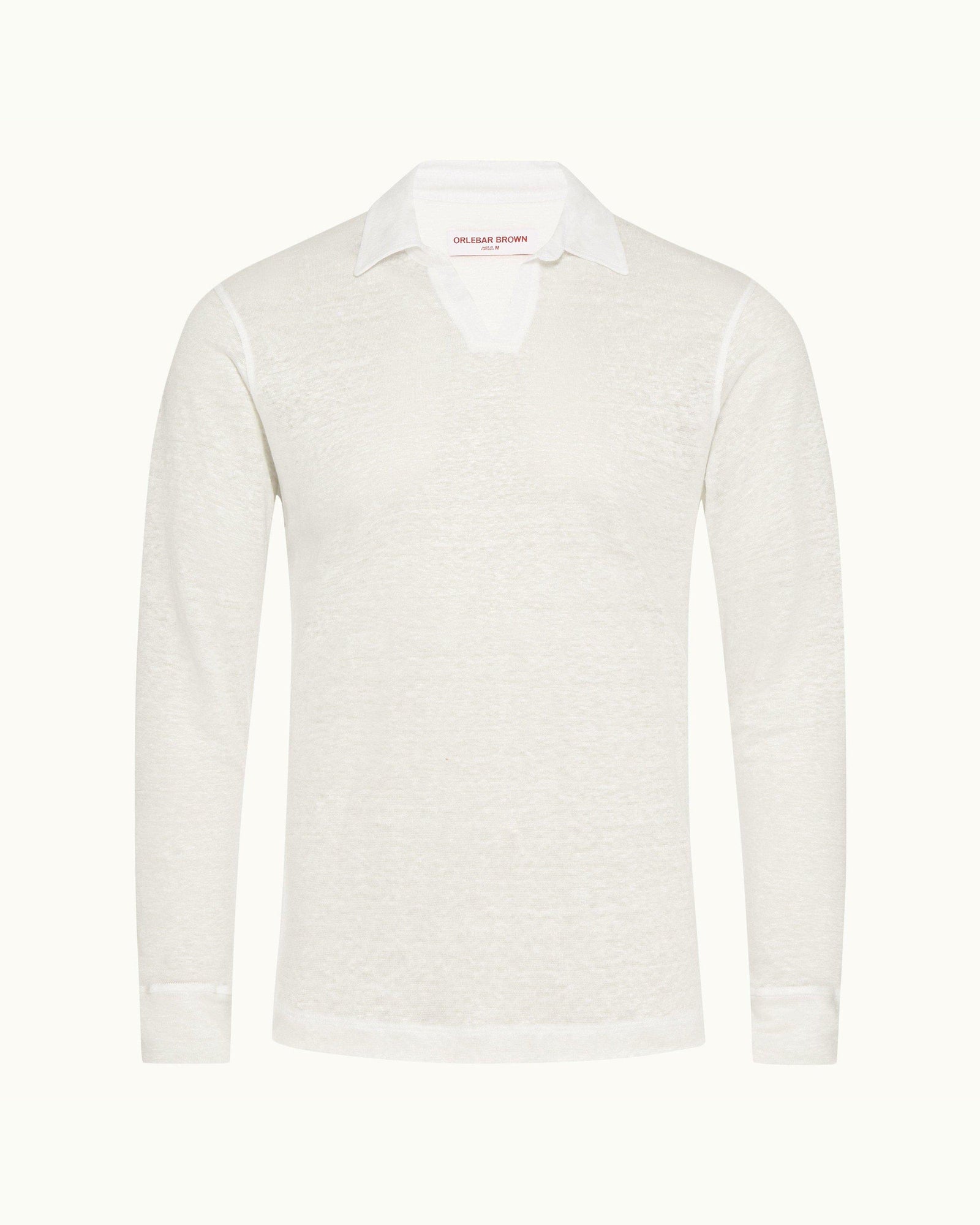 White Sand Resort Collar Long-Sleeve Polo Shirt | White Sand