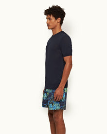 Night Iris Tailored Fit Pointelle T-shirt | Night Iris