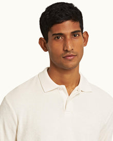 Matchstick Classic Fit Organic Towelling Long-sleeve Polo Shirt | Matchstick