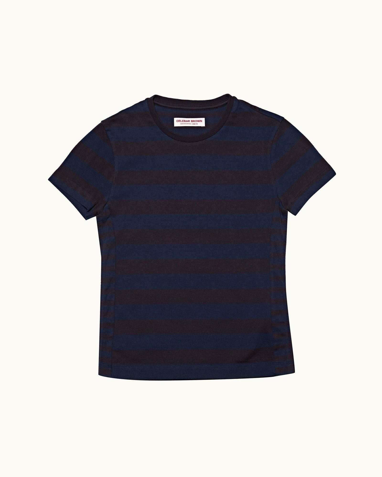 Kids | Dark Sapphire Stripe Organic Cotton Tailored Fit T-Shirt | Dark Sapphire