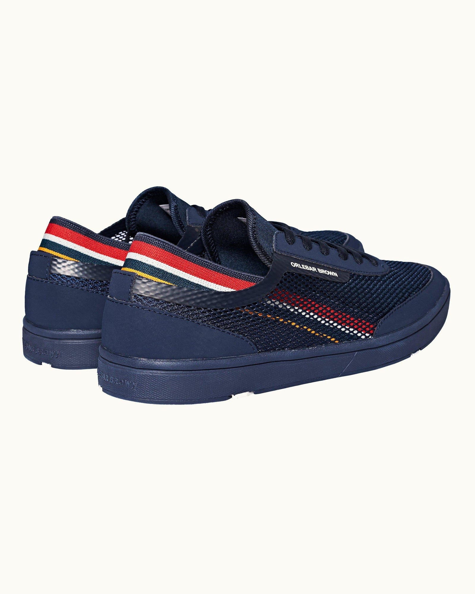 Larson Stripe Navy/Orange O.B Stripe Shoe You Can Swim In | Navy/Orange