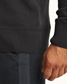 Shadow Classic Fit Funnel Collar Cashmere Knit Jumper | Shadow