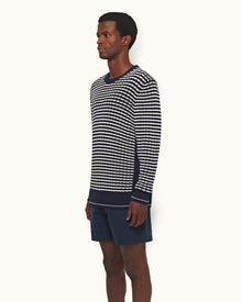 Night Iris/Sea Mist Side Stripe Jumper | Night Iris/Sea Mist