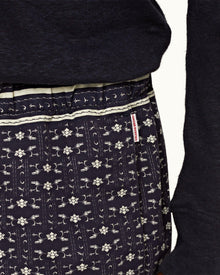 Dark Sapphire/Sea Mist Bandana Relaxed Fit Drawcord Stretch-Cotton Shorts | Dark Sapphire/Sea Mist