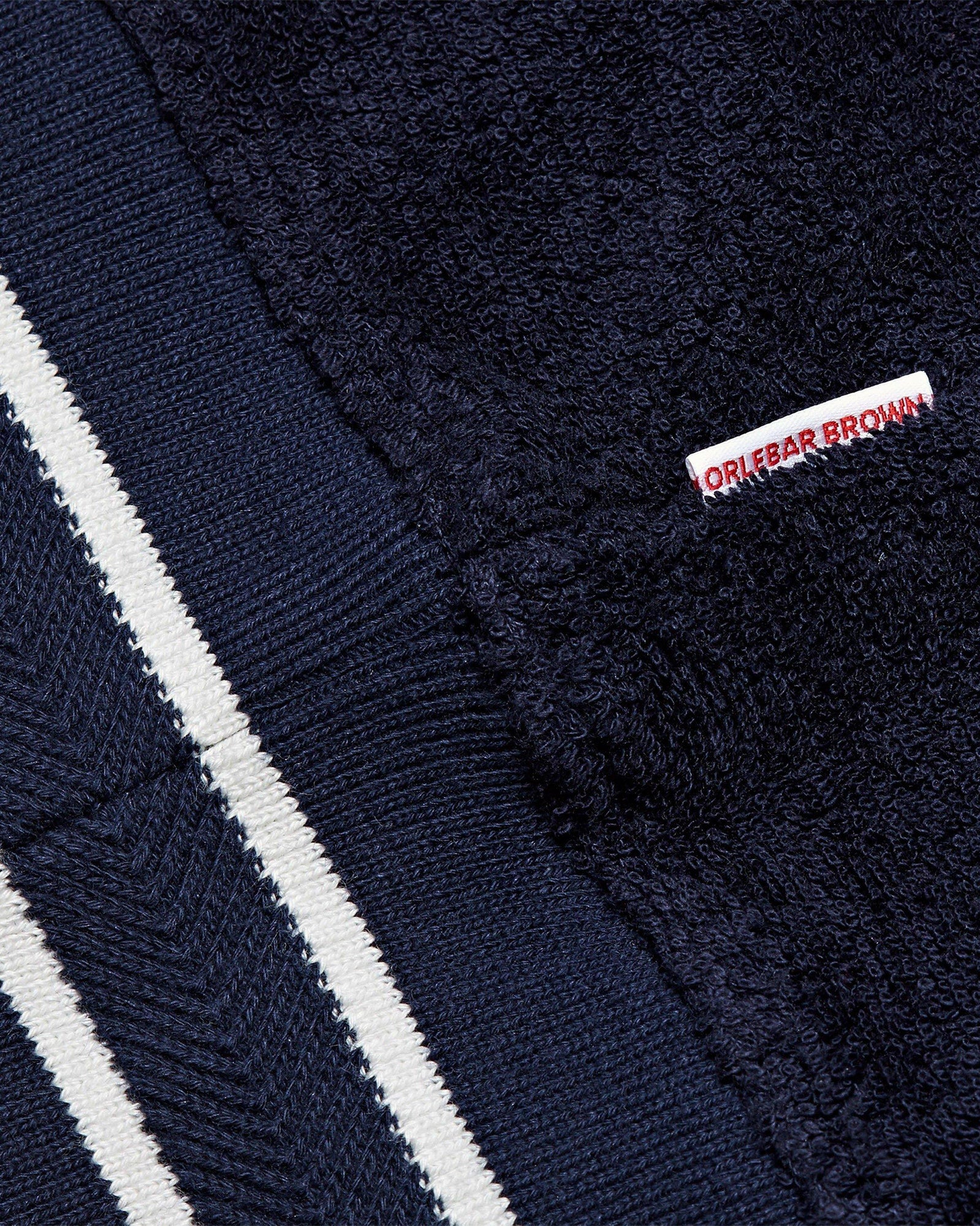 Mathers Towelling Navy Zip-Thru Towelling Hooded Sweatshirt | Navy