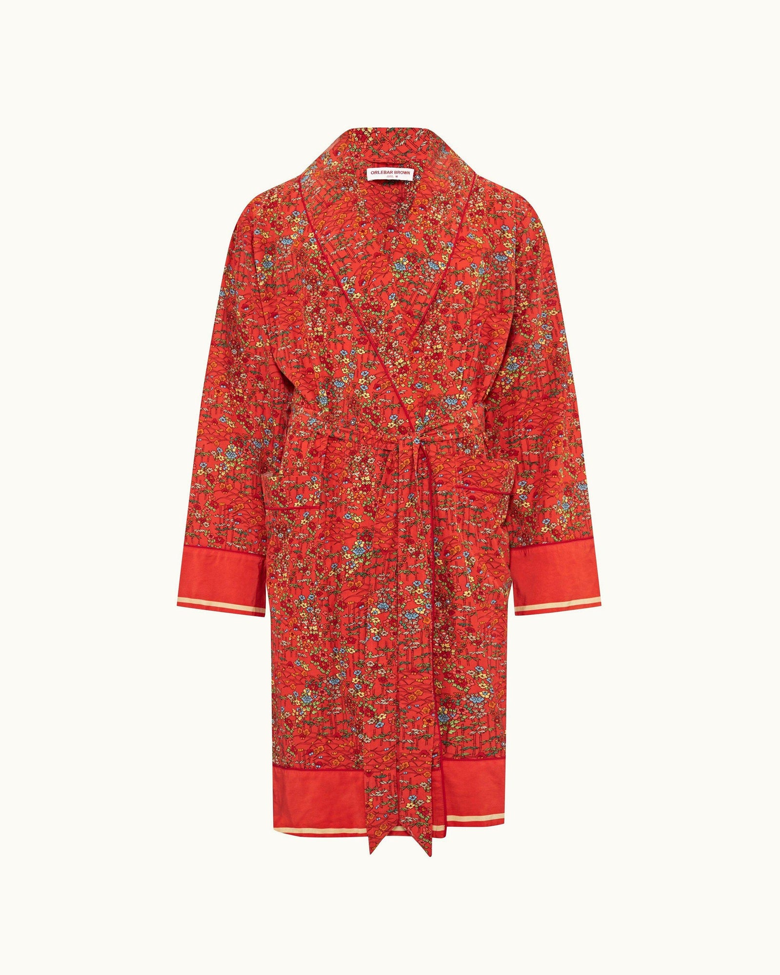 Vermillion Solo Fantasy Poplin Shawl Collar Robe | Vermillion
