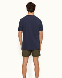 Lagoon Blue Relaxed Fit Towelling T-shirt | Lagoon Blue