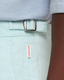 Norwich Linen Clear Sky Tailored Fit Washed Linen Shorts | Clear Sky