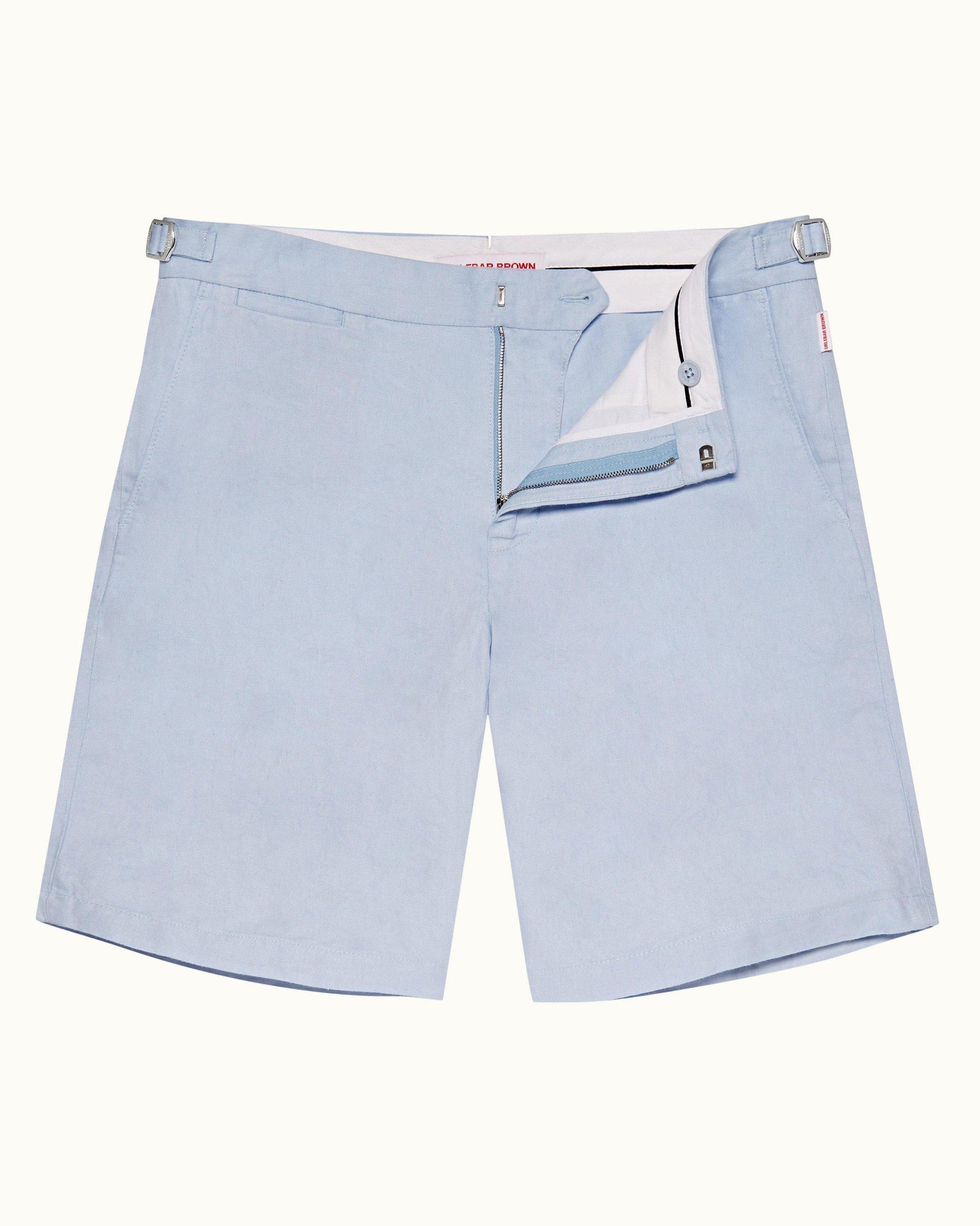 Norwich Linen Light Blue Tailored Fit Linen Blend Shorts | Light Blue