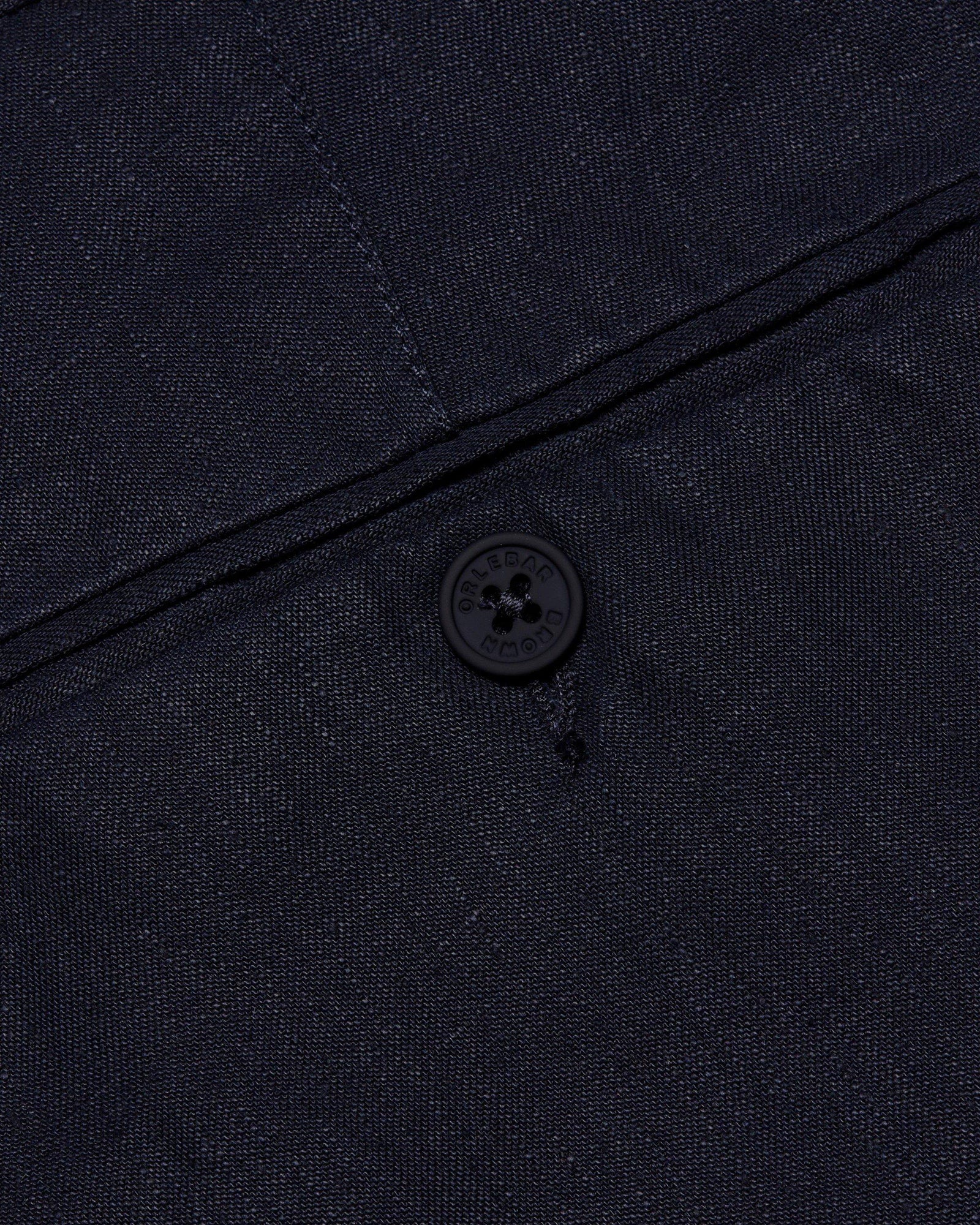 Norwich Linen Navy Tailored Fit O.B Stripe Linen Shorts | Navy