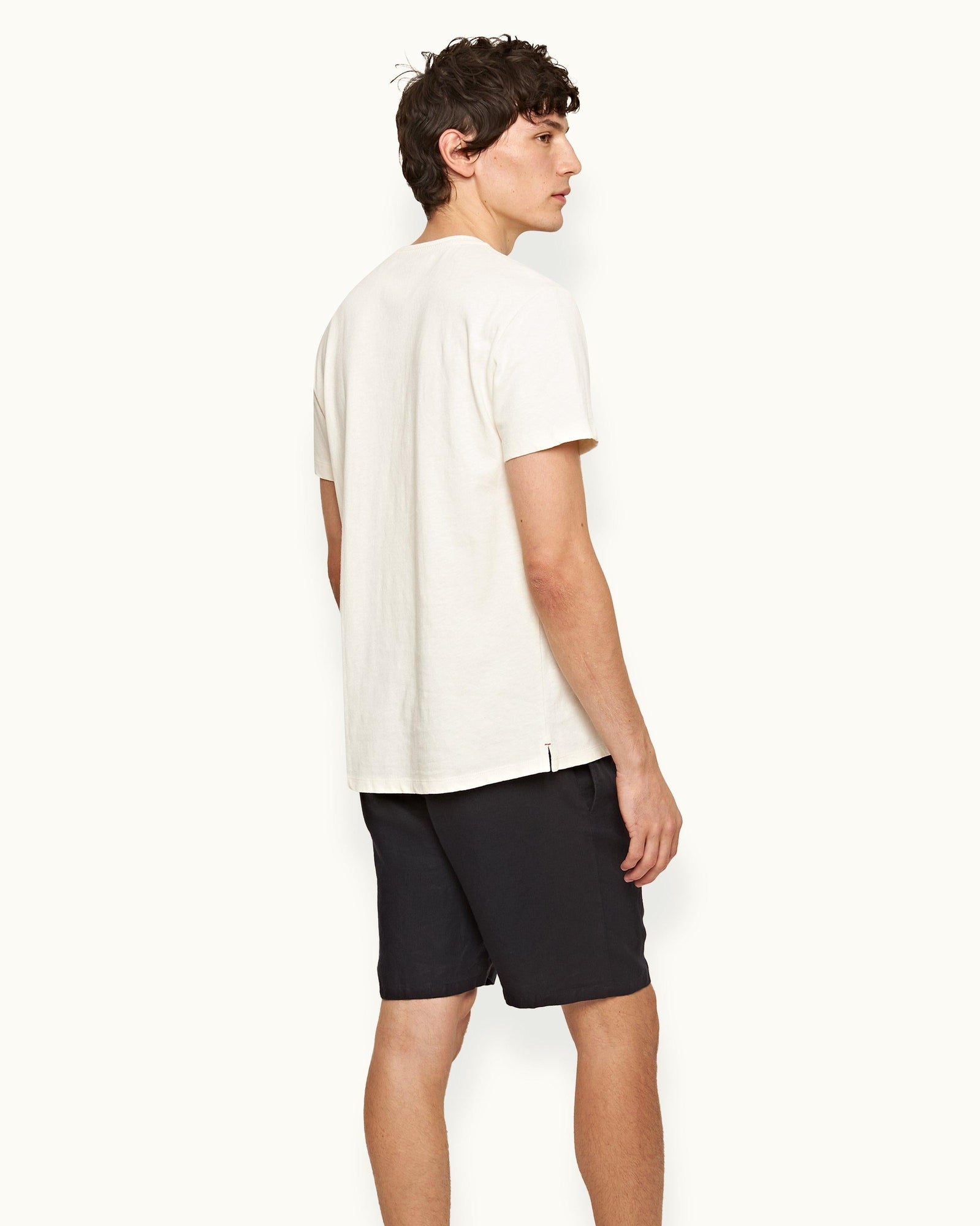 Blossom Logo Design Classic Fit Cotton T-shirt In White Jade/Plum Colour | White Sand/Night Iris